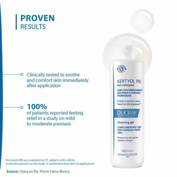 Ducray Kertyol Pso Cleansing Gelbody Wash For Dry Itchy Sensitive And Psoriasis Skin (400 Ml)