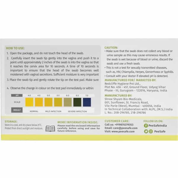 Pee Safe Vaginal Infection Ph Screening Kit (4N)