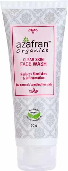 Azafran Organic Clear Skin Face Wash - 50Gm