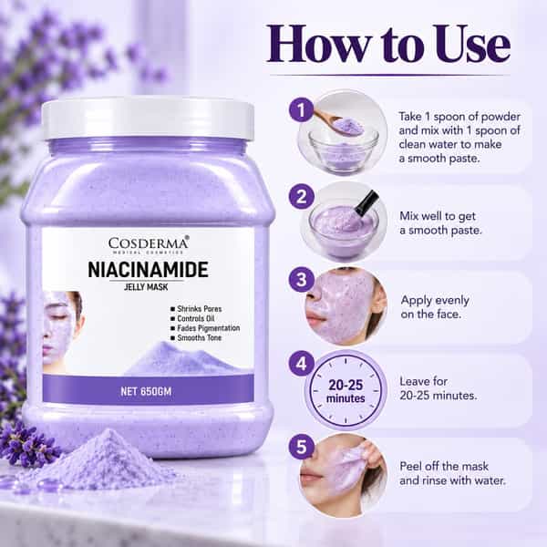 Cosderma Niacinamide Jelly Mask 650Gm| Pore Care | Oil Control & Even Skin Tone
