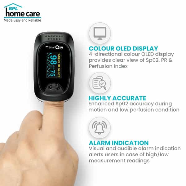 Bpl Smart Oxy Finger Tip Pulse Black Oximeter (Black)