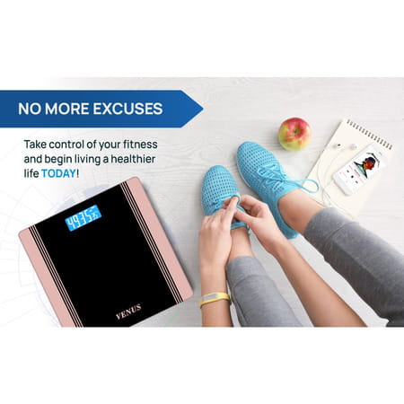 Venus (India) Electronic Digital Personal Bathroom Weight Machine | Upto 180kg | Eps-1199-New-Gold
