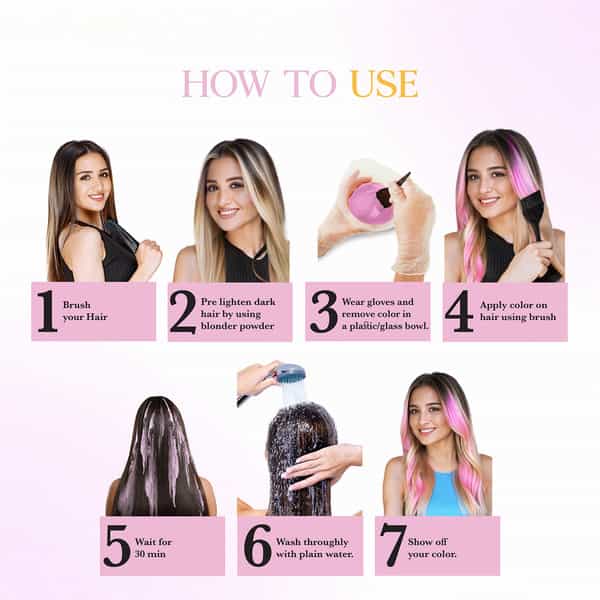 Cosglam Semi Permanent Hair Color | No Peroxide | Ammonia Free Hair Colour 11 Soft Pink - 120Gm