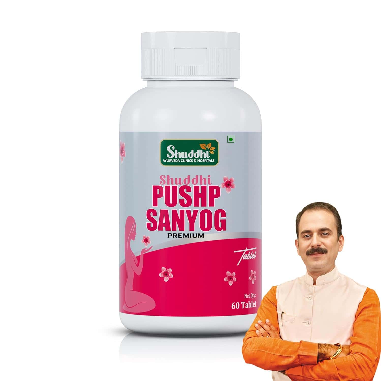 Shuddhi Ayurveda Pushp Sanyog Premium Tablets | Women Wellness Tablets | 60 Tablets