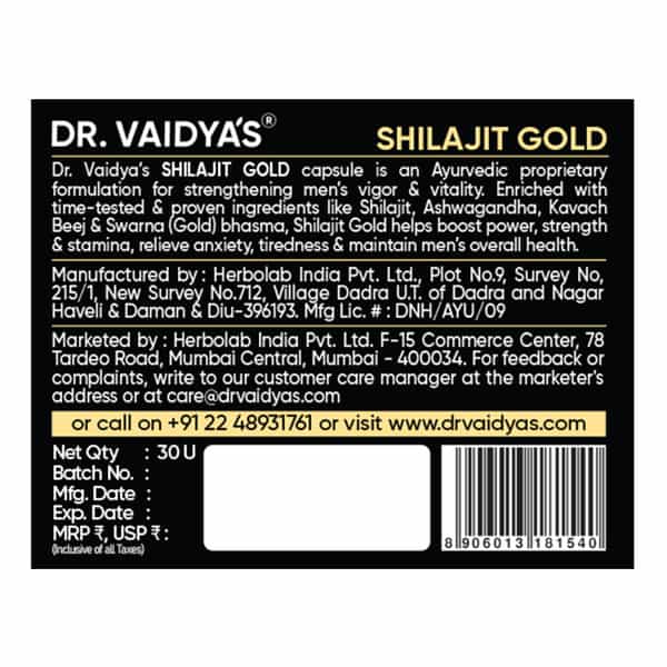 Dr. Vaidya's Shilajit Plus-30 Capsules - Pack Of 2