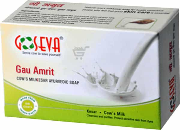 Goseva Gau Amrit Cow's Milk Kesar Ayurvedic Soap 75 Gm