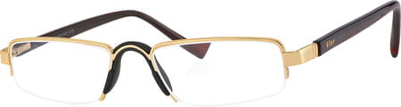 Klar Eye Half Rim Rectangle Reading Glasses Men And Women +0.75 To +3.50+3.25 Power Yellow Gold