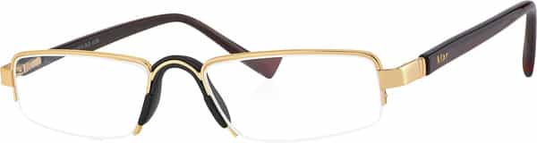 Klar Eye Half Rim Rectangle Reading Glasses Men And Women +0.75 To +3.50+3.25 Power Yellow Gold