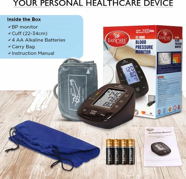 Easycare Big Display Digital Blood Pressure Monitor With Fully Automatic Arm Style
