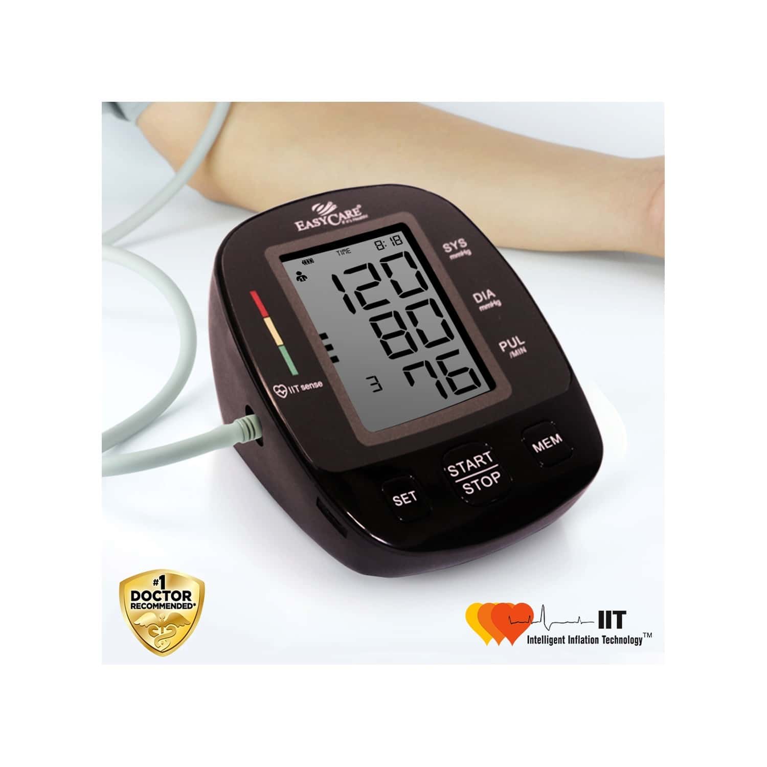 Buy EASYCARE BIG DISPLAY DIGITAL BLOOD PRESSURE MONITOR WITH FULLY AUTOMATIC ARM STYLE Online