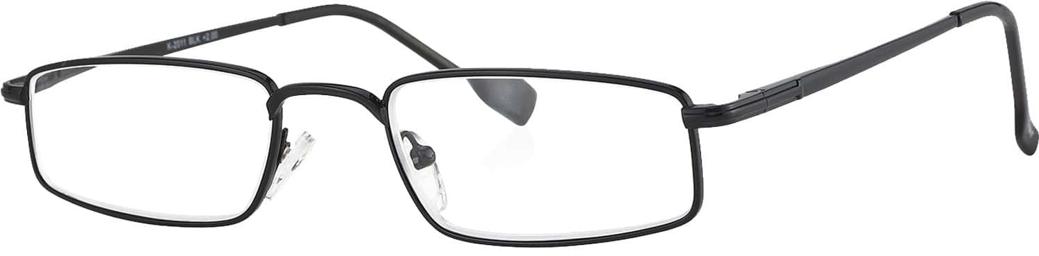 Klar Eye Full Rim Rectangle Reading Glasses Men And Women +0.75 To +3.500.75 Power Shiny Black
