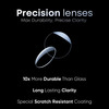 Klar Eye Full Rim Rectangle Reading Glasses Men And Women +0.75 To +3.500.75 Power Shiny Black