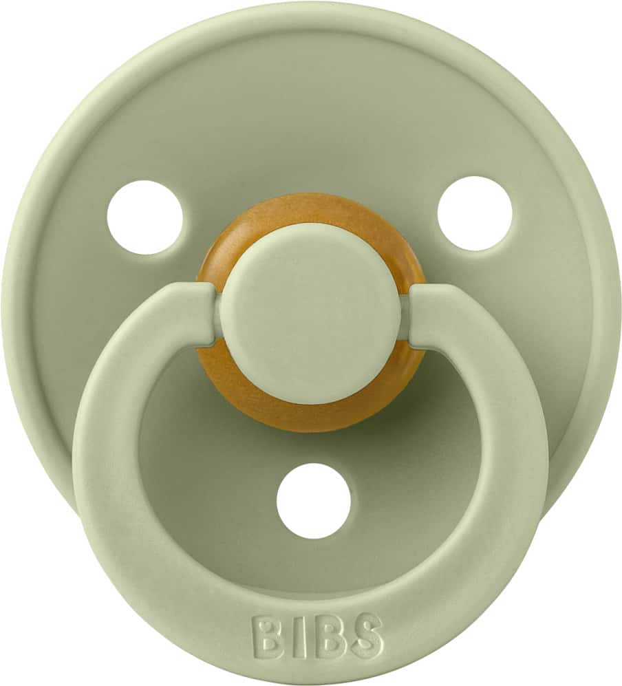 Bibs Pacifier Colour Latex Round Size 1 | Pack 1 Sage - 0+M
