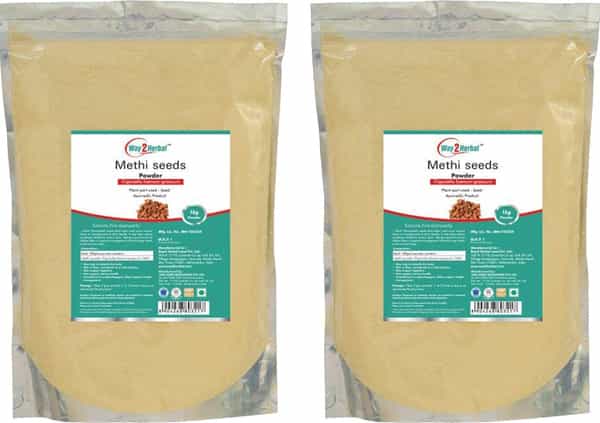 Way2herbal Methi Seed Powder (Fenugreek Powder) - 1 Kg Each (Pack Of 2)
