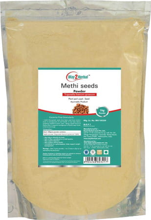 Way2herbal Methi Seed Powder (Fenugreek Powder) - 1 Kg Each (Pack Of 2)