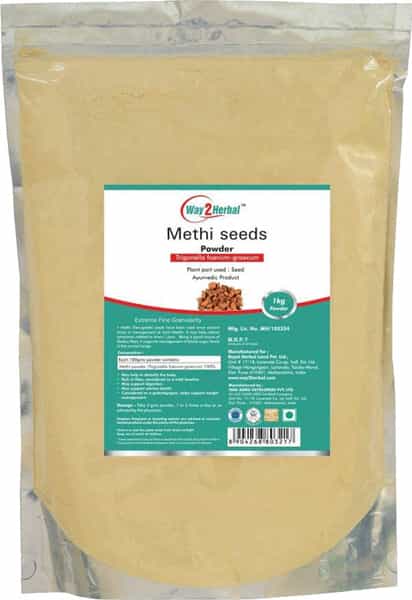 Way2herbal Methi Seed Powder (Fenugreek Powder) - 1 Kg Each (Pack Of 2)