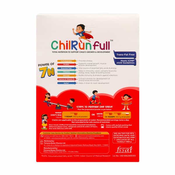 Chilrunfull Chocolate Flavour Total Nutrition To Support Childs Growth & Devlopment Box Of 400Gm