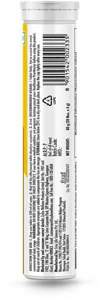 Glucon C Immunofizz -1000Mg Amla Vitamin C & Zinc - Immunity - 20 Effervescent Tablets (Lemon)