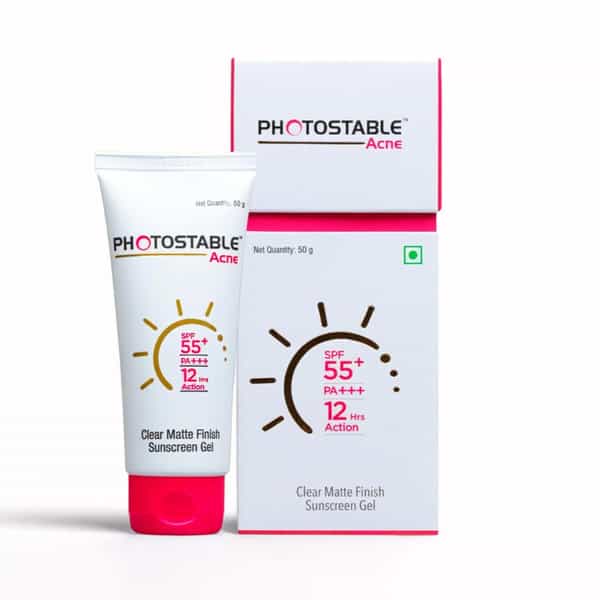 Photostable Acne | Spf 55 + | Clear Matte Finish Sunscreen Gel 50 Gm