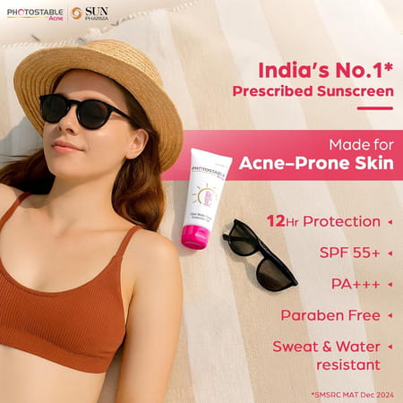 Photostable Acne Spf 55 + Clear Matte Finish Sunscreen Gel 50gm