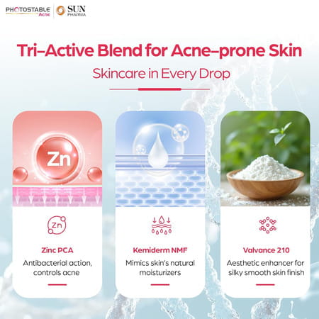 Photostable Acne Spf 55 + Clear Matte Finish Sunscreen Gel 50gm