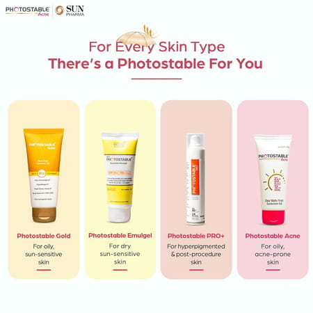 Photostable Acne Spf 55 + Clear Matte Finish Sunscreen Gel 50gm