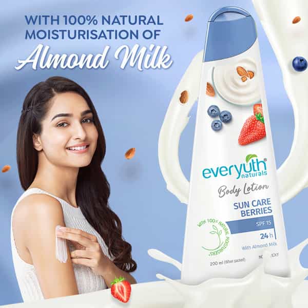 Everyuth Naturals Body Lotion Sun Care Berries 200Ml