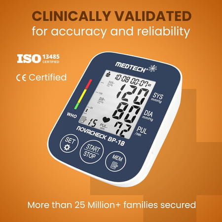 Medtech Bp18 Fully Automatic Portable Digital Blood Pressure Monitor With Smart Mdd Technology