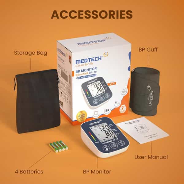 Medtech Bp18 Fully Automatic Portable Digital Blood Pressure Monitor With Smart Mdd Technology