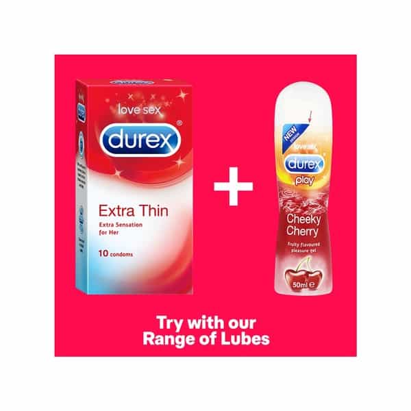 Durex Extra Thin Packet Of 10 Condoms (Buy 2 Get 1 Free)
