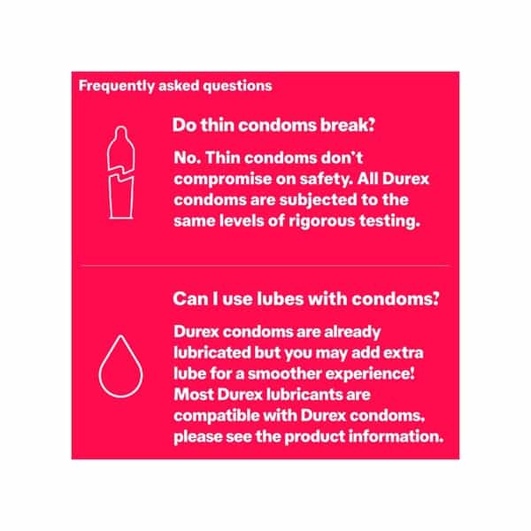 Durex Extra Thin Packet Of 10 Condoms (Buy 2 Get 1 Free)