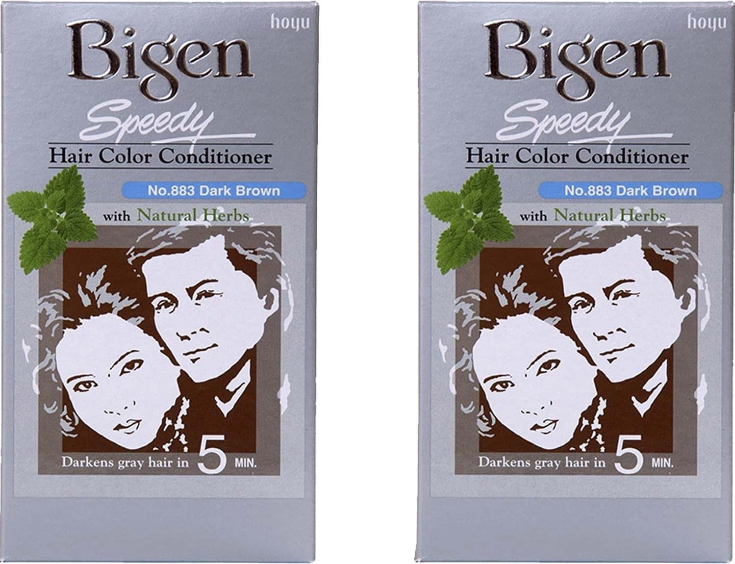 Bigen Speedy Hair Color Dark Brown 883 80g (pack Of 2)