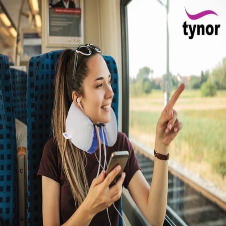 Tynor Travel Pillow Grey Universal Size 1 Unit