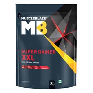 Muscleblaze Super Gainer Xxl (banana | 3kg / 6.6lbs | 30 Servings) | For Muscle Mass Gain