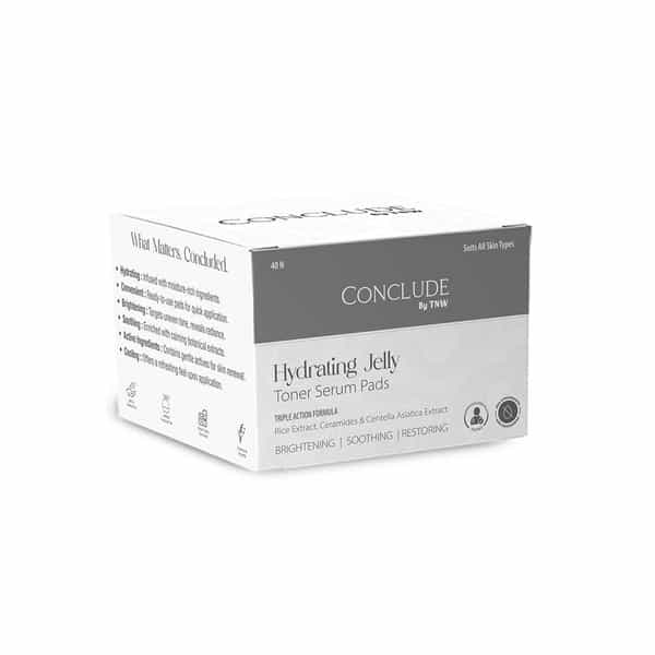 Conclude Hydrating Jelly Toner Serum Pads | Rice Extract Ceramide & Centella | 40 Pads
