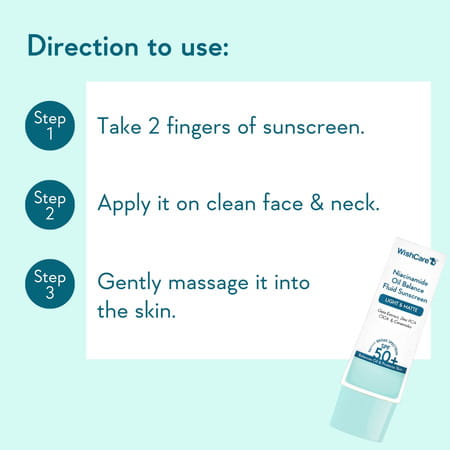 Wishcare Niacinamide Oil Balance Sunscreen Spf 50 Pa++++ - Light & Matte Sunscreen For Oily Skin