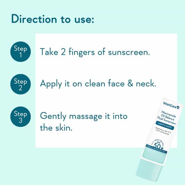 Wishcare Niacinamide Oil Balance Sunscreen Spf 50 Pa++++ - Light & Matte Sunscreen For Oily Skin