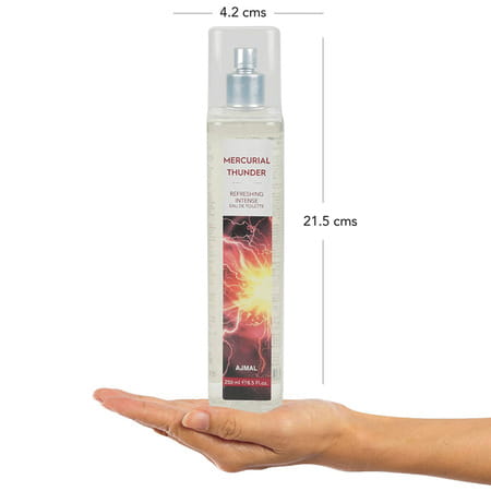 Ajmal Mercurial Thunder Edt Of 250ml & Nightingale Deodorant 200ml Combo Pack Of 2 (Total 450ml)