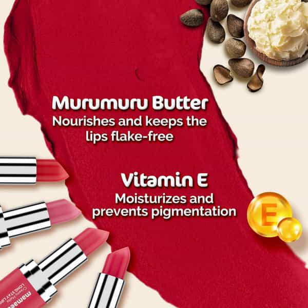 Creamy Matte Long Stay Lipstick With Murumuru Butter And Vitamin E- Pink Rose - 4.2G
