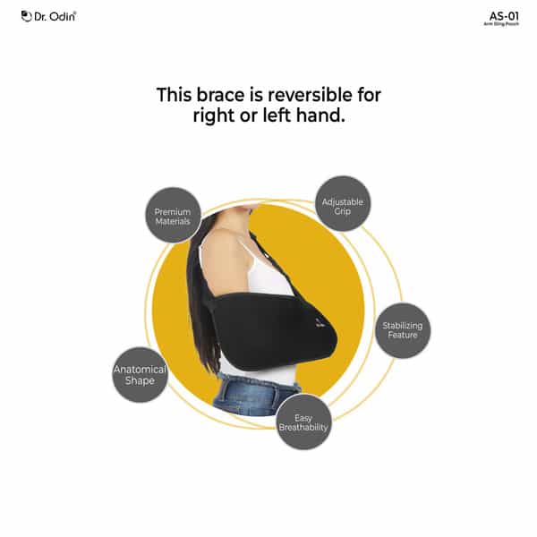 Dr. Odin As-01 Deziner Arm Sling Pouch - Customizable Fit For Personalized Comfort(Medium)