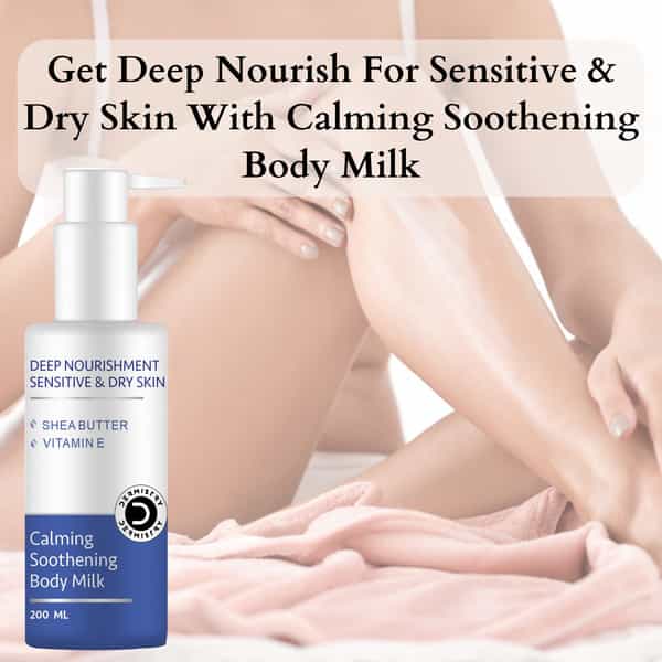 Dermistry Sensitive & Ultra Dry Skin Care Calming Soothing Body Lotion & Moisturizer Face Cream