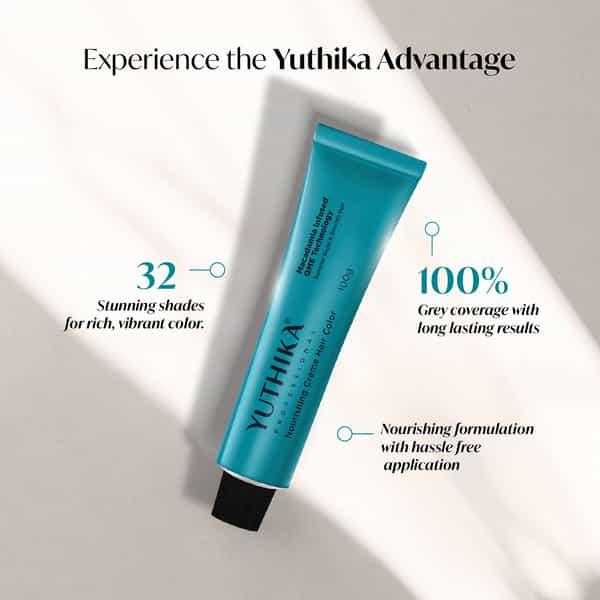 Yuthika Professional Creme Hair Color 5.5 Light Mahogany Brown 100G | Permanent Professional Colour