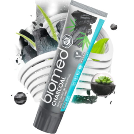 Biomed Charcoal Toothpaste - Buy One Get One Free - 100gm