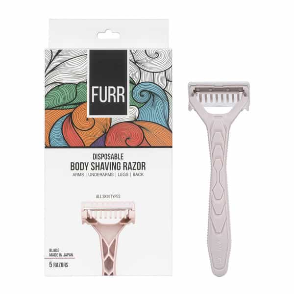 Furr Disposable Body Hair Removal Shaving Razor -5 Razor|With Aloe Vera And Vitamin E Padding