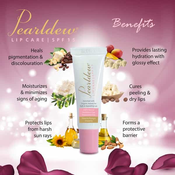 Pearldew Lip Care 10 Gm | With Rich Oils & Butters | Preservative Free (Pack Of 6)