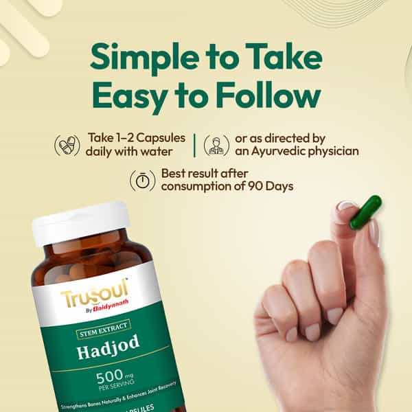 Baidyanath Trusoul Hadjod Capsules 60S | Bone & Joint Wellness