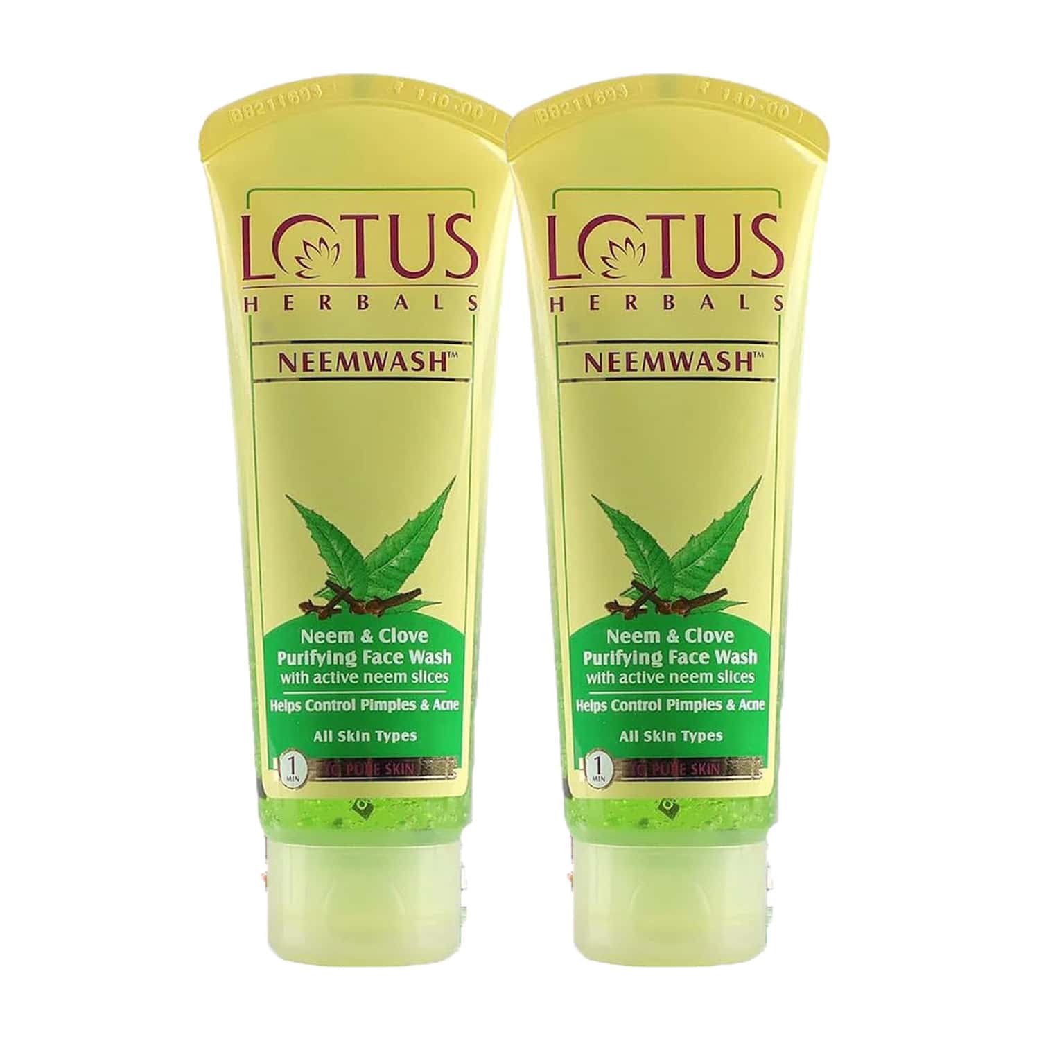 Lotus Herbals Neemwash Neem & Clove Ultra Purifying Face Wash 120g ( Pack Of 2 )
