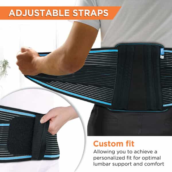 Vissco Lumboset Advance Belt|Provides Support To The Lumbar Spine & Lower Back - Xxl (Black)