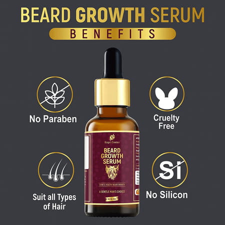 Regal Essence Beard Growth Serum | Daily Use | Softens Rough Beard 30 Ml