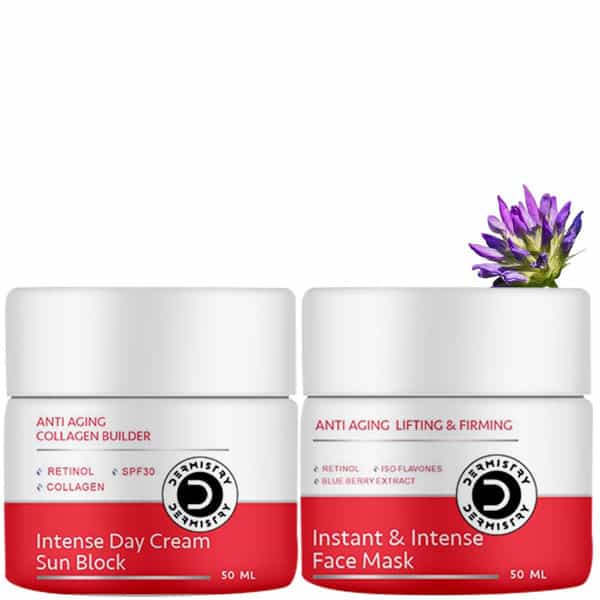 Dermistry Anti Aging Retinol Moisturizer Day Cream + Instant Skin Tightening Firming Face Pack Mask
